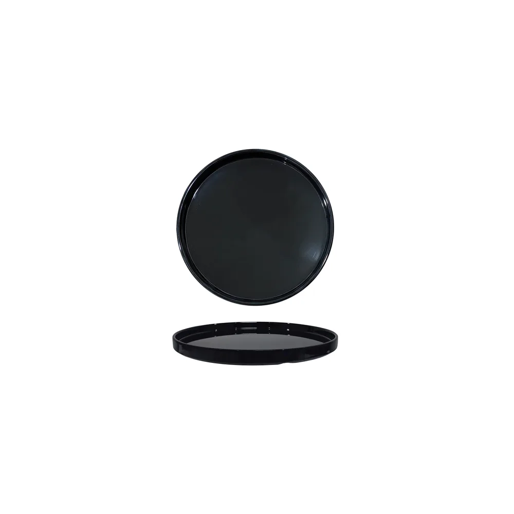 Rim Line (Schwarz) Teller rund mit Rand 178 x 178 x 18 mm schwarz