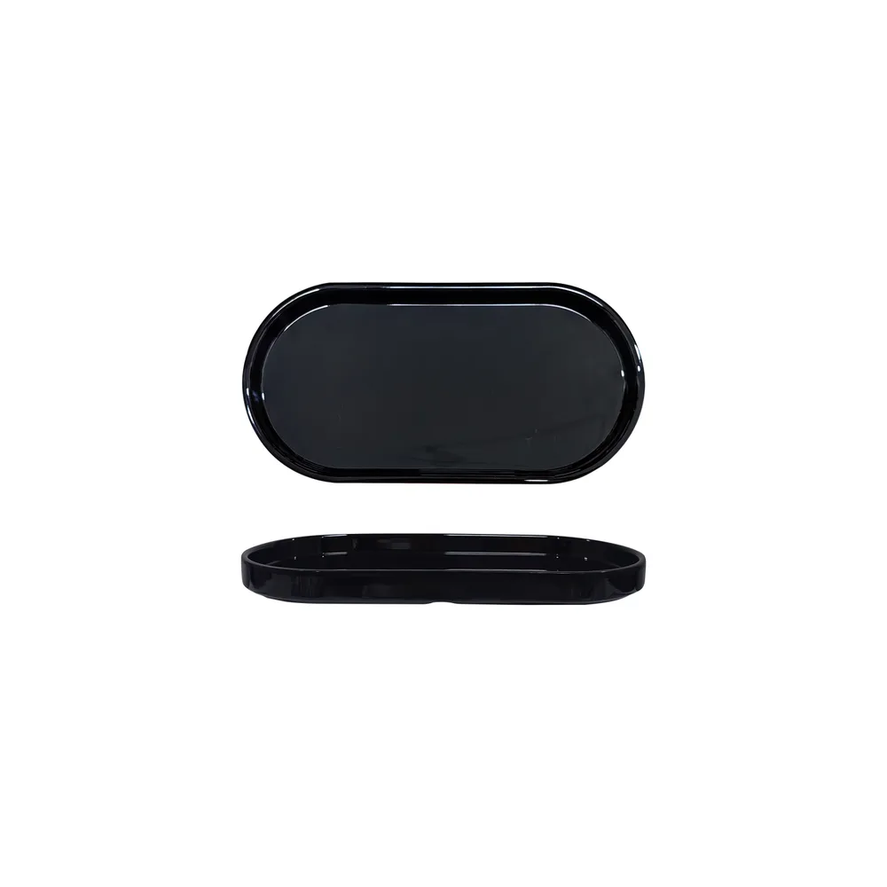 Rim Line (Schwarz) Teller oval mit Rand 200 x 99 x 19 mm schwarz