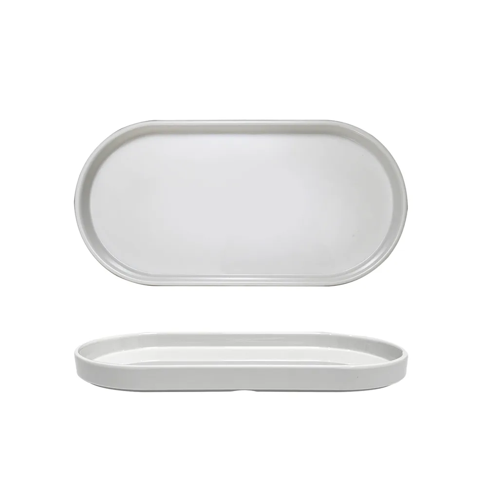 Rim Line (Weiß) Teller oval mit Rand 200 x 99 x 19 mm weiß